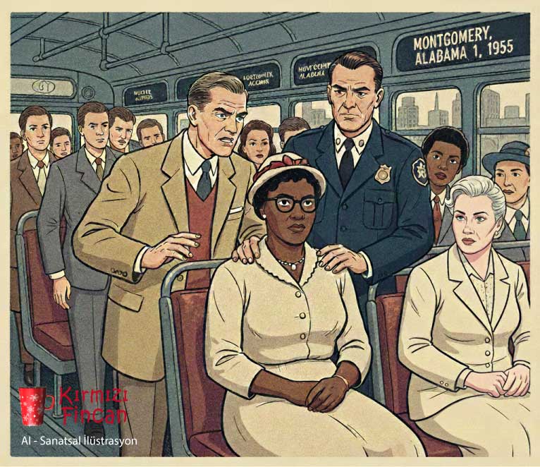 Rosa-Parks-Montgomery-Otobus-boykotu-ilüstrasyon